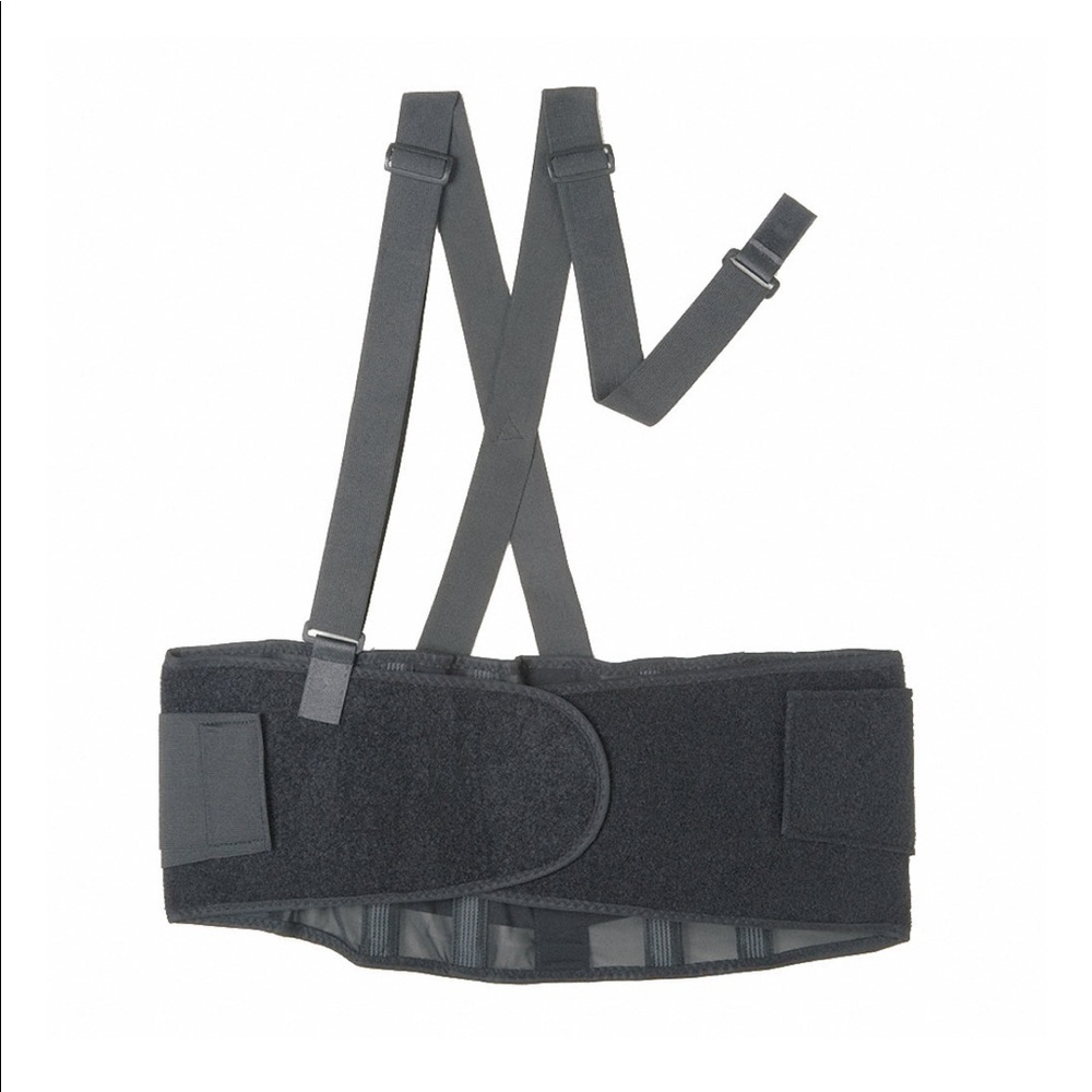 CONDOR Spandex Back Support with Stay, 9 in Width, Universal, Black